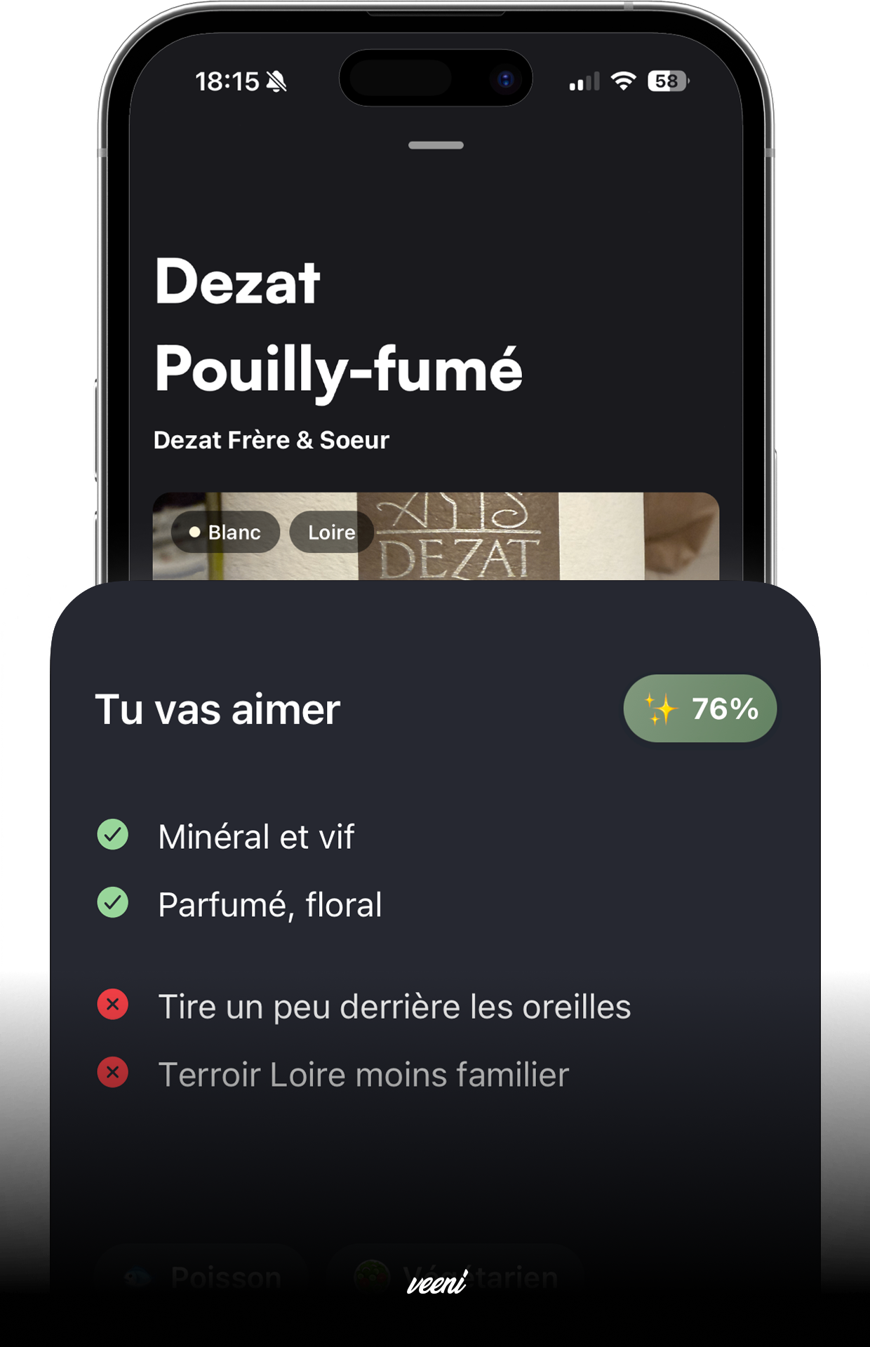 Score de compatibilité Veeni